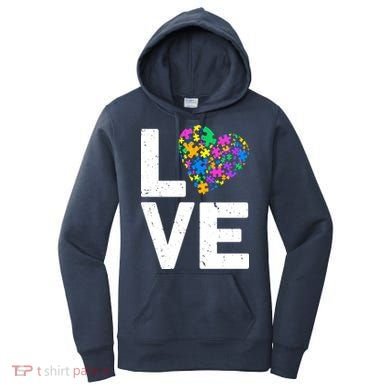 Love Autism Heart Women's Hoodie