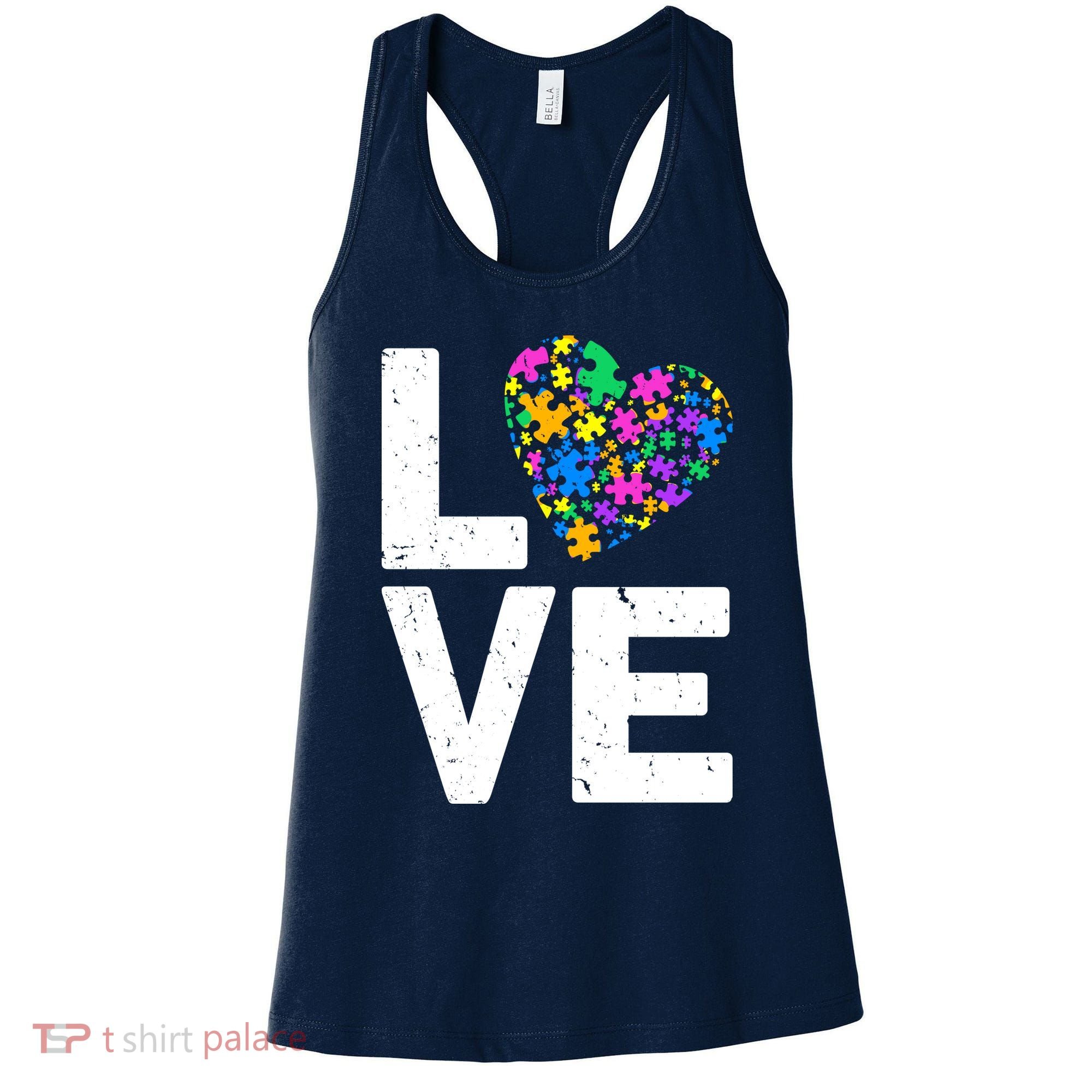 Love Autism Heart Women's Tank Top