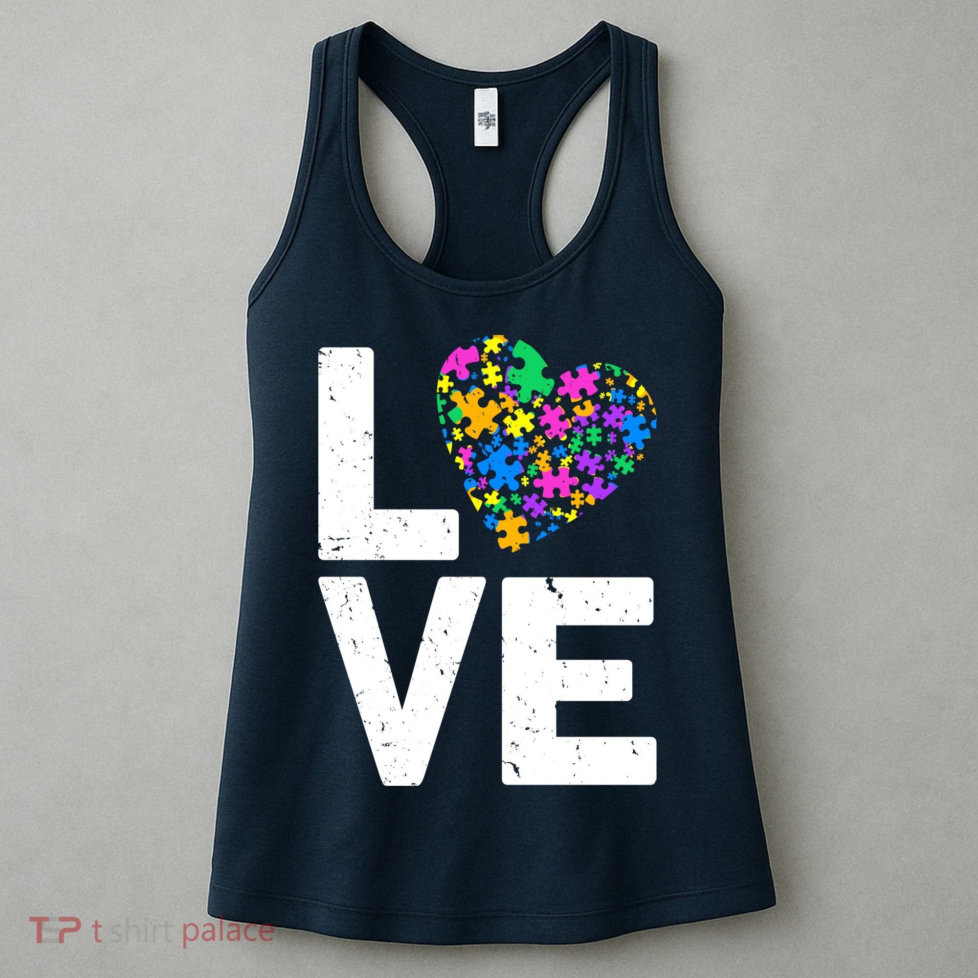 Love Autism Heart Women's Tank Top