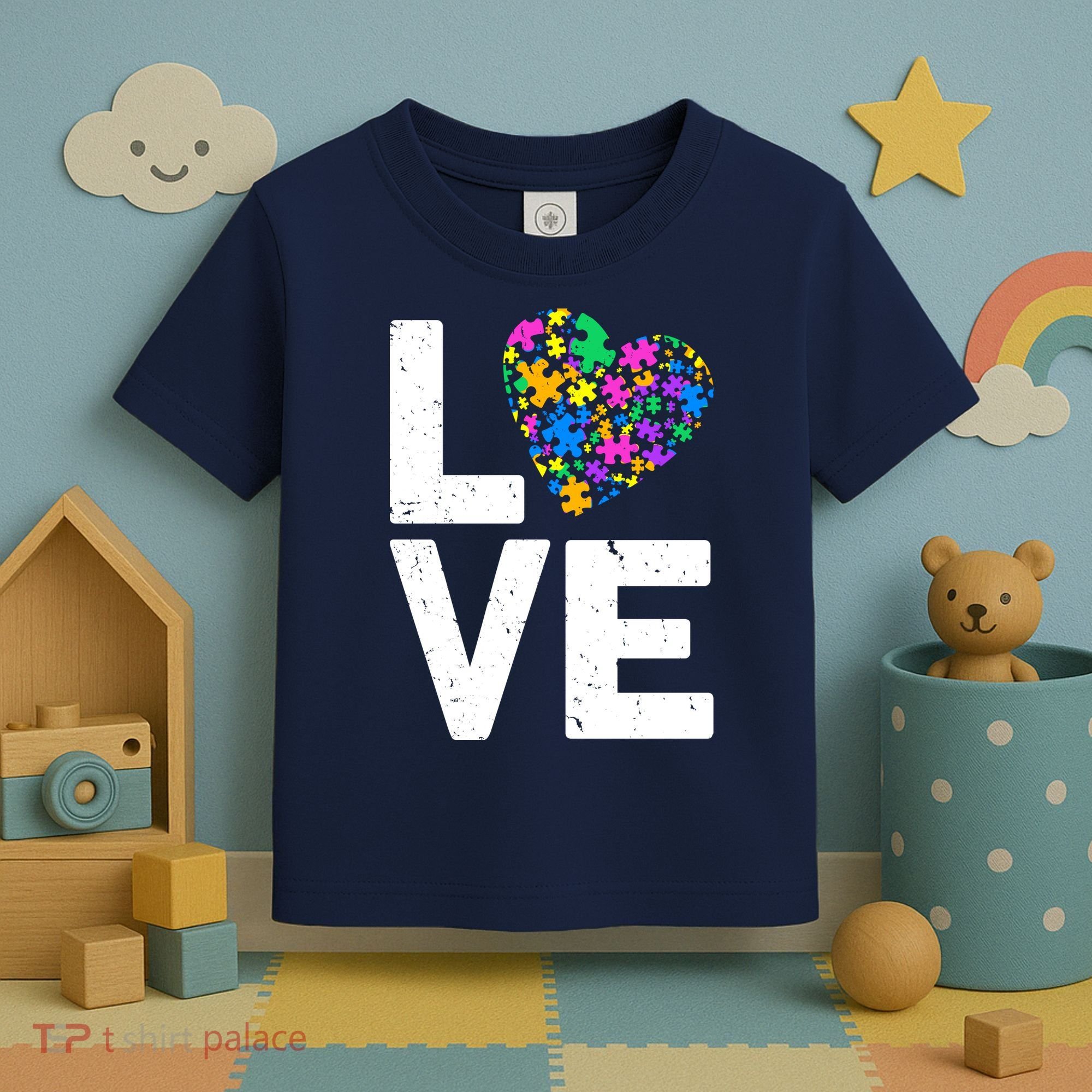 Love Autism Heart Toddler T-Shirt