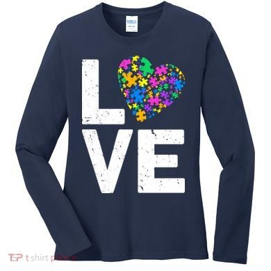 Love Autism Heart Women's Long Sleeve Shirt