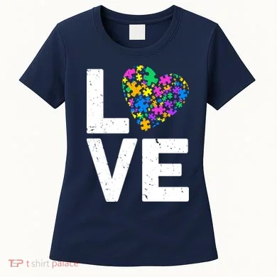 Love Autism Heart Women's T-Shirt