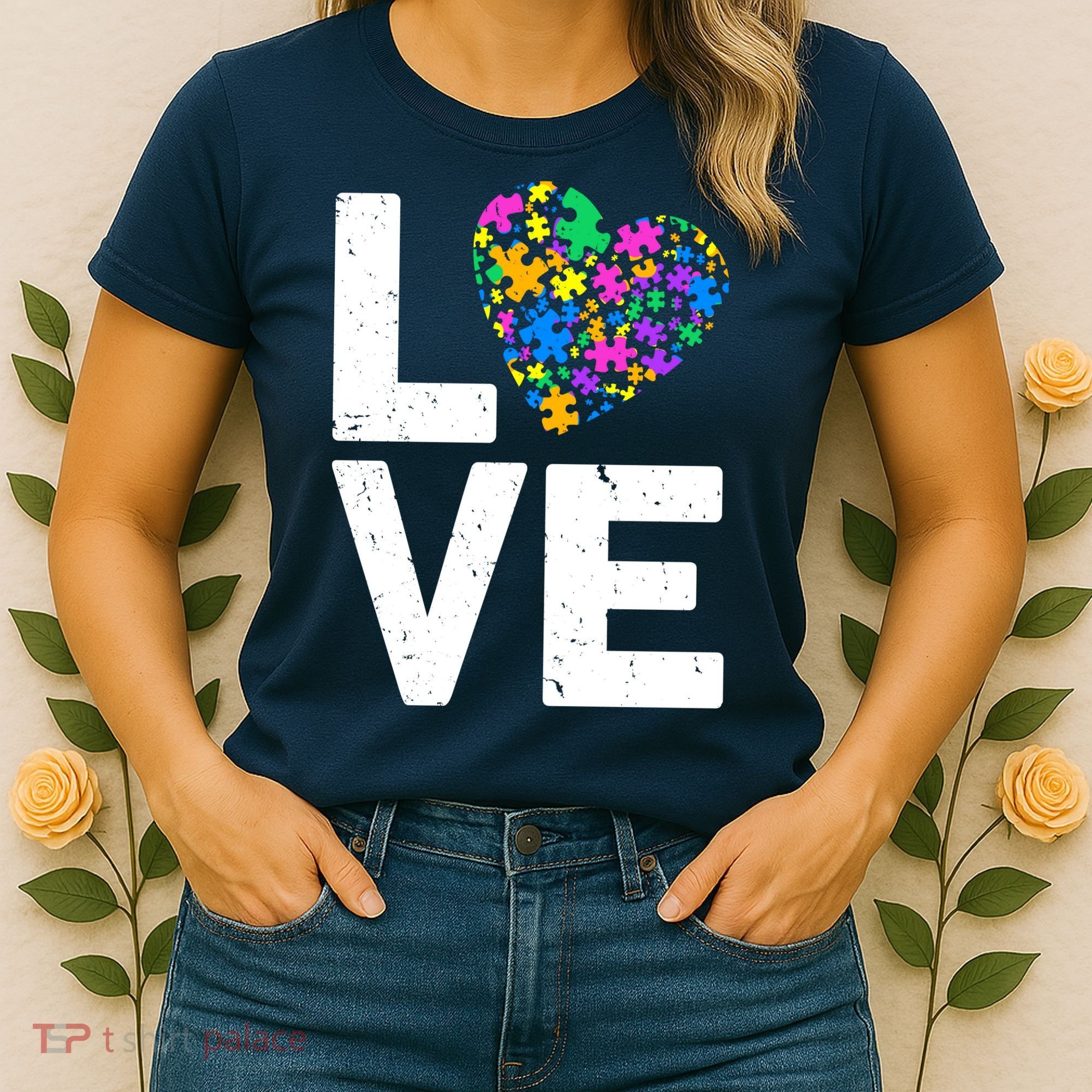 Love Autism Heart Women's T-Shirt