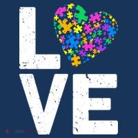 Love Autism Heart Kids Long Sleeve Shirt thumb 2