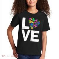 Love Autism Heart Kids T-Shirt thumb 2