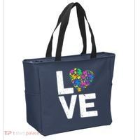 Love Autism Heart Tote Bag thumb 2