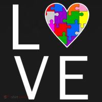 Love Autism Heart Puzzle Pieces Hoodie thumb 7