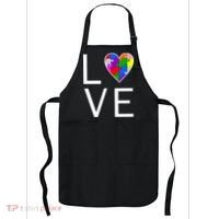 Love Autism Heart Puzzle Pieces Apron thumb 0