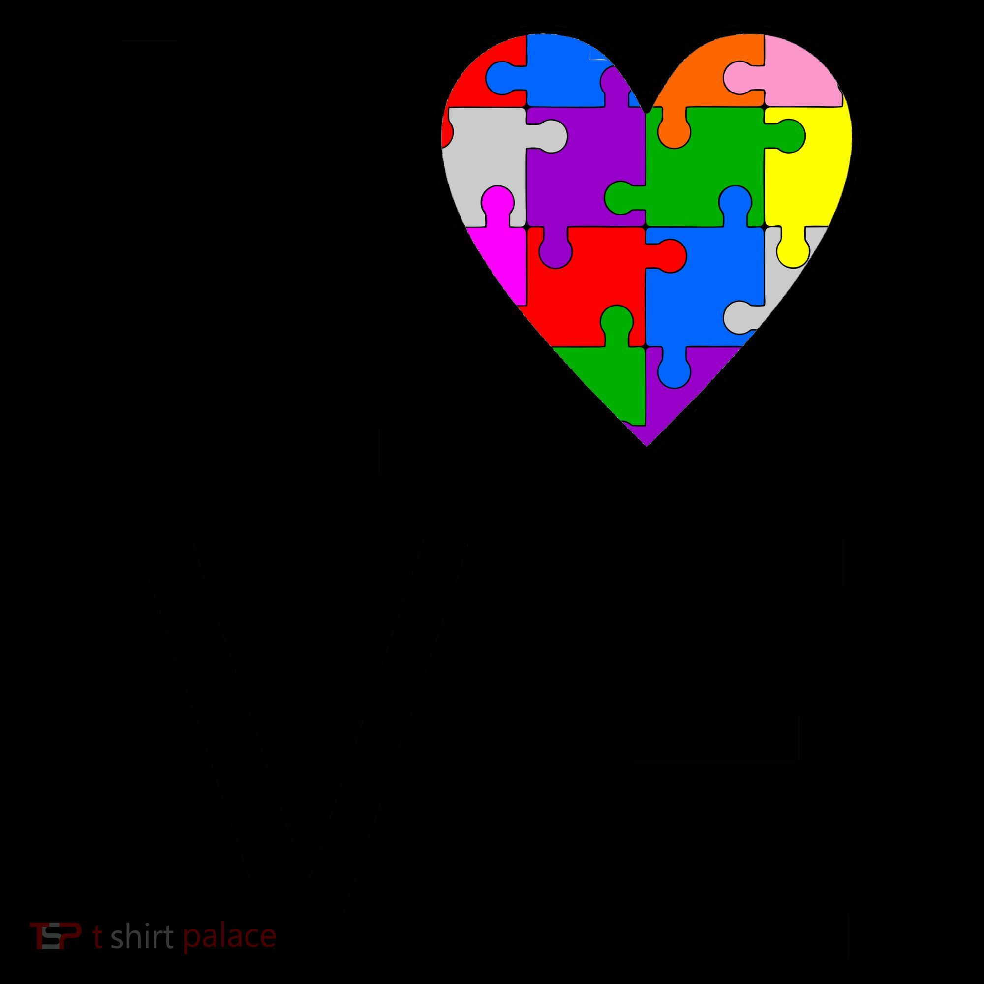 Love Autism Heart Puzzle Pieces Coffee Mug