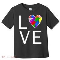 Love Autism Heart Puzzle Pieces Toddler T-Shirt thumb 0