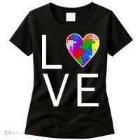Love Autism Heart Puzzle Pieces Women's T-Shirt thumb 0