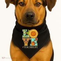 Love Autumn Fall #Teacher Life USA-Made Doggie Bandana thumb 1