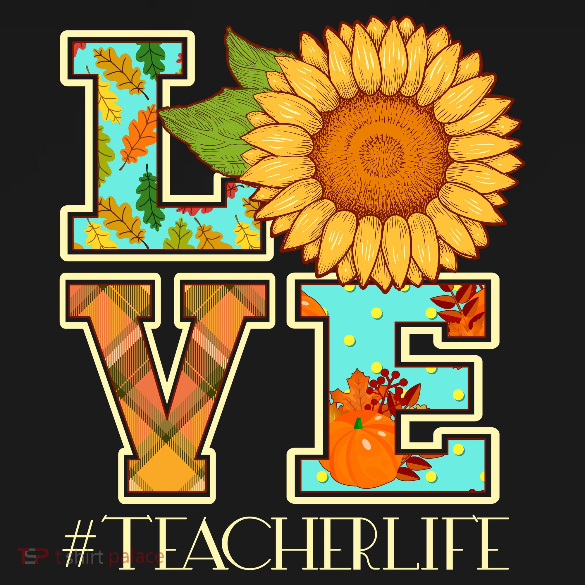 Love Autumn Fall #Teacher Life USA-Made Doggie Bandana