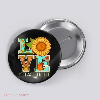 Love Autumn Fall #Teacher Life Button