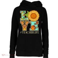 Love Autumn Fall #Teacher Life Womens Funnel Neck Pullover Hood thumb 0