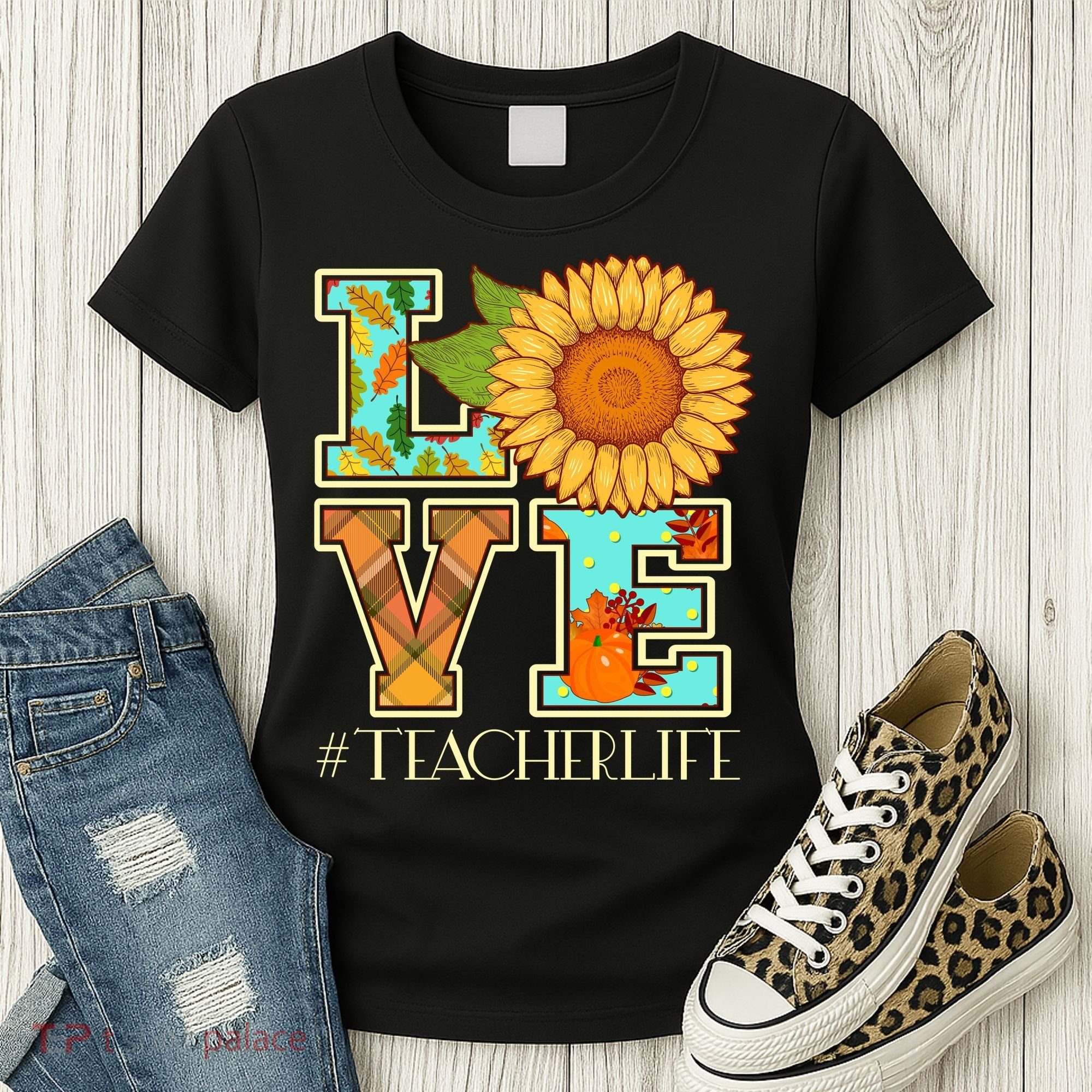 Love Autumn Fall #Teacher Life Women's T-Shirt