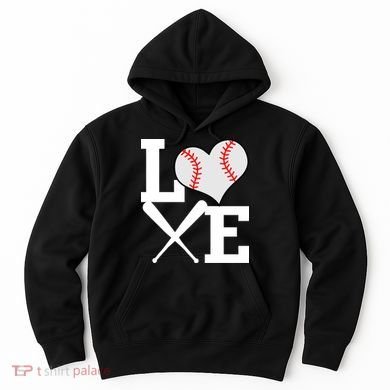 Love Baseball Heart Graphic Hoodie