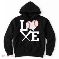 Love Baseball Heart Graphic Hoodie thumb 0