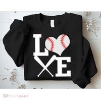 Love Baseball Heart Graphic Sweatshirt thumb 2