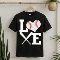 Love Baseball Heart Graphic T-Shirt thumb 2