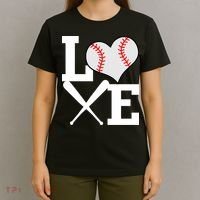 Love Baseball Heart Graphic T-Shirt thumb 4