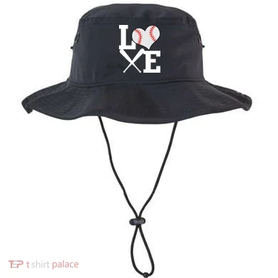 Love Baseball Heart Graphic Bucket Hat
