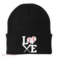 Love Baseball Heart Graphic Beanie thumb 0