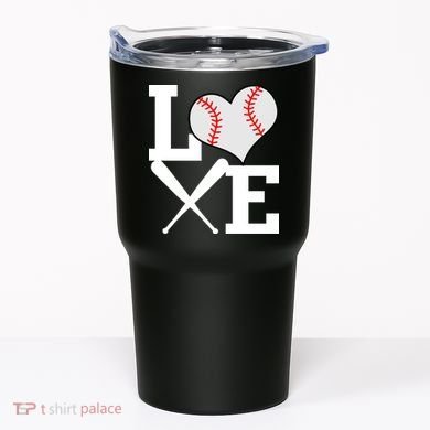 Love Baseball Heart Graphic Tumbler