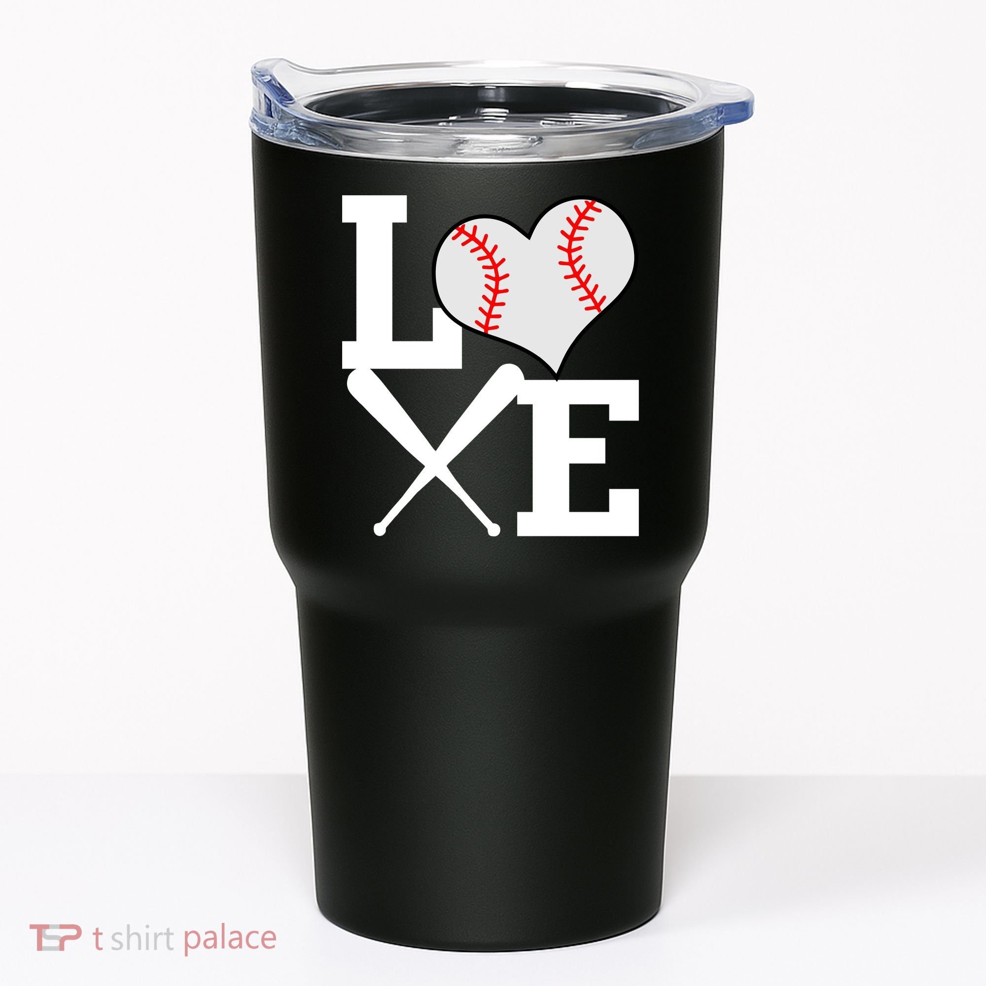 Love Baseball Heart Graphic Tumbler
