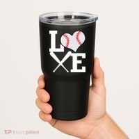 Love Baseball Heart Graphic Tumbler thumb 2