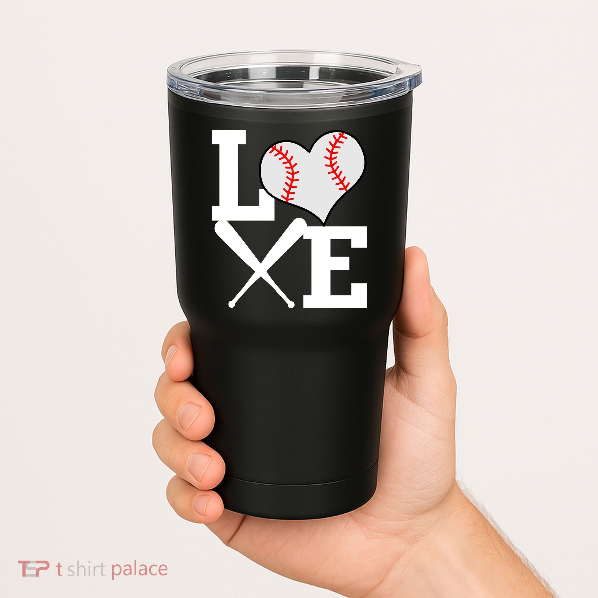 Love Baseball Heart Graphic Tumbler