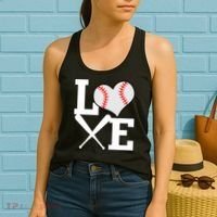 Love Baseball Heart Graphic Women's Tank Top thumb 2