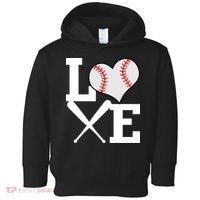 Love Baseball Heart Graphic Toddler Hoodie thumb 0