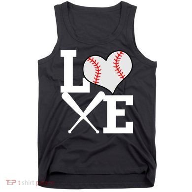 Love Baseball Heart Graphic Tank Top