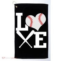Love Baseball Heart Graphic Golf Towel thumb 0