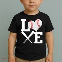 Love Baseball Heart Graphic Toddler T-Shirt thumb 2