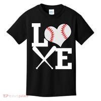 Love Baseball Heart Graphic Kids T-Shirt thumb 0