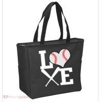 Love Baseball Heart Graphic Tote Bag thumb 2