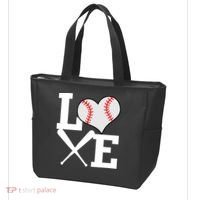 Love Baseball Heart Graphic Tote Bag thumb 3