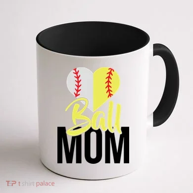 Love Baseball Mom  Coffee Mug back