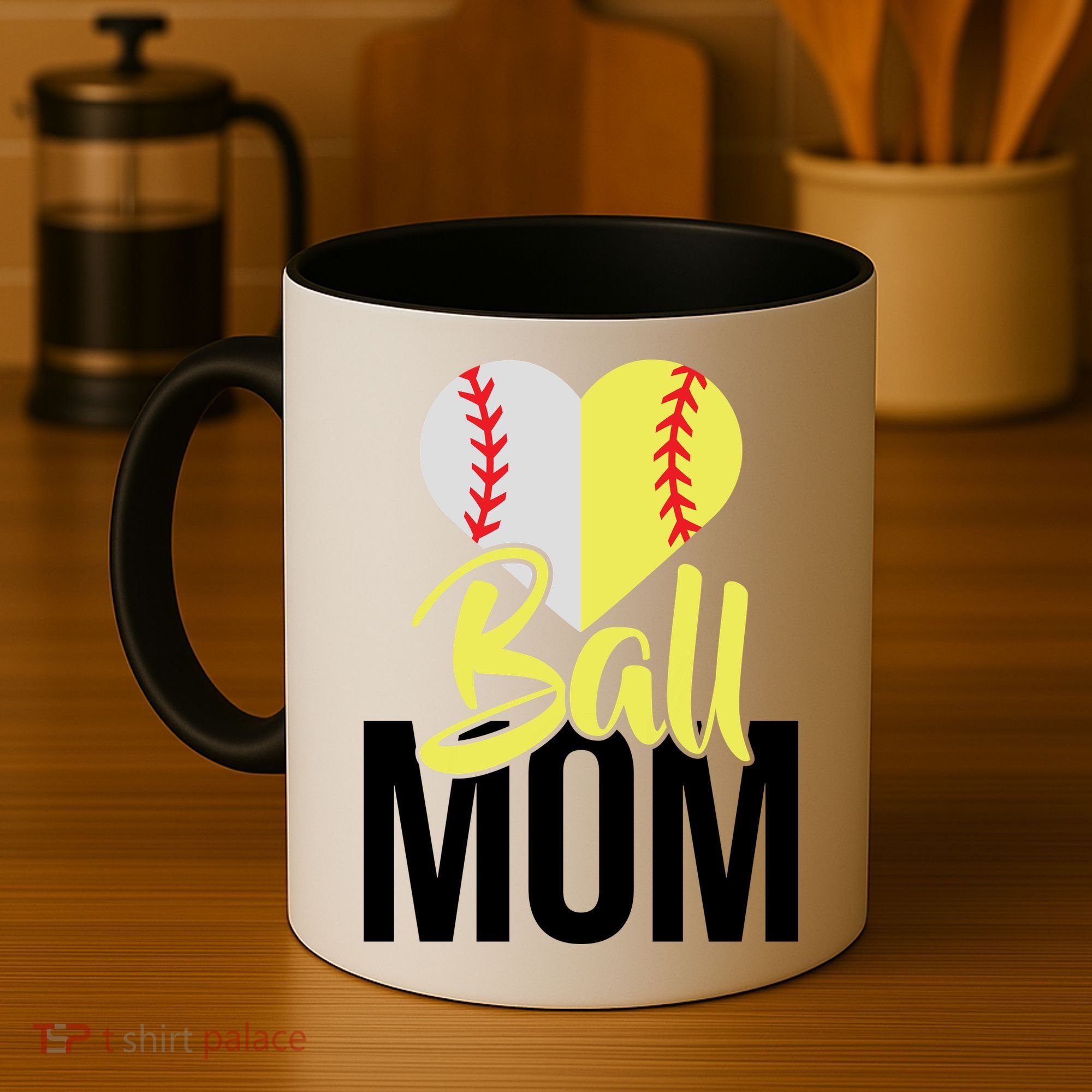 Love Baseball Mom  Coffee Mug