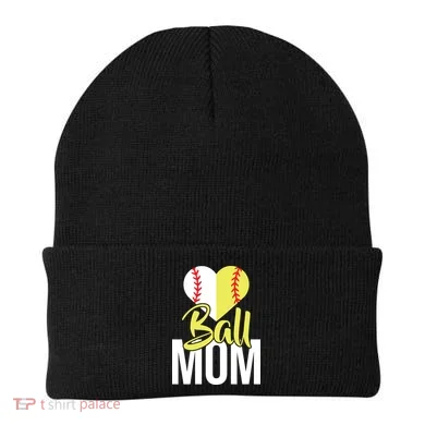 Love Baseball Mom Beanie