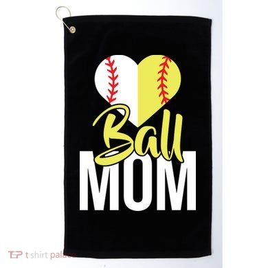Love Baseball Mom  Golf Towel