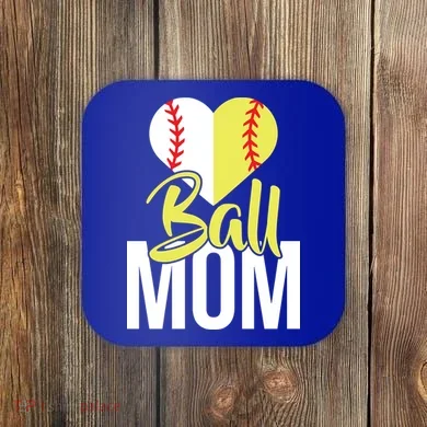 Love Baseball Mom  Coaster