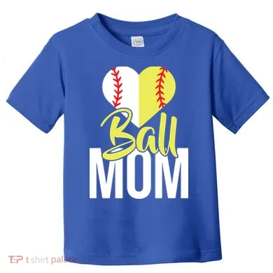 Love Baseball Mom Toddler T-Shirt