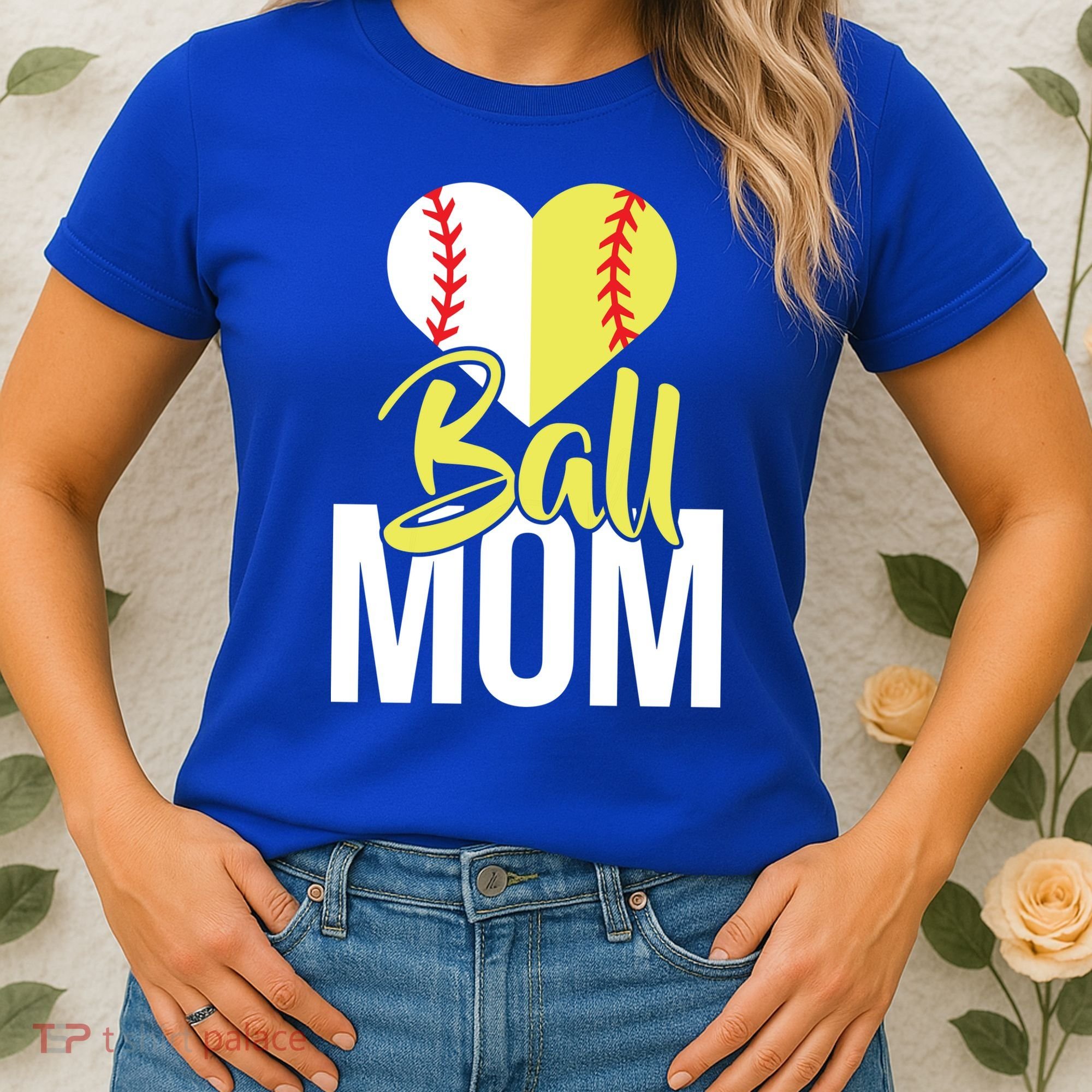 Love Baseball Mom  Women's T-Shirt