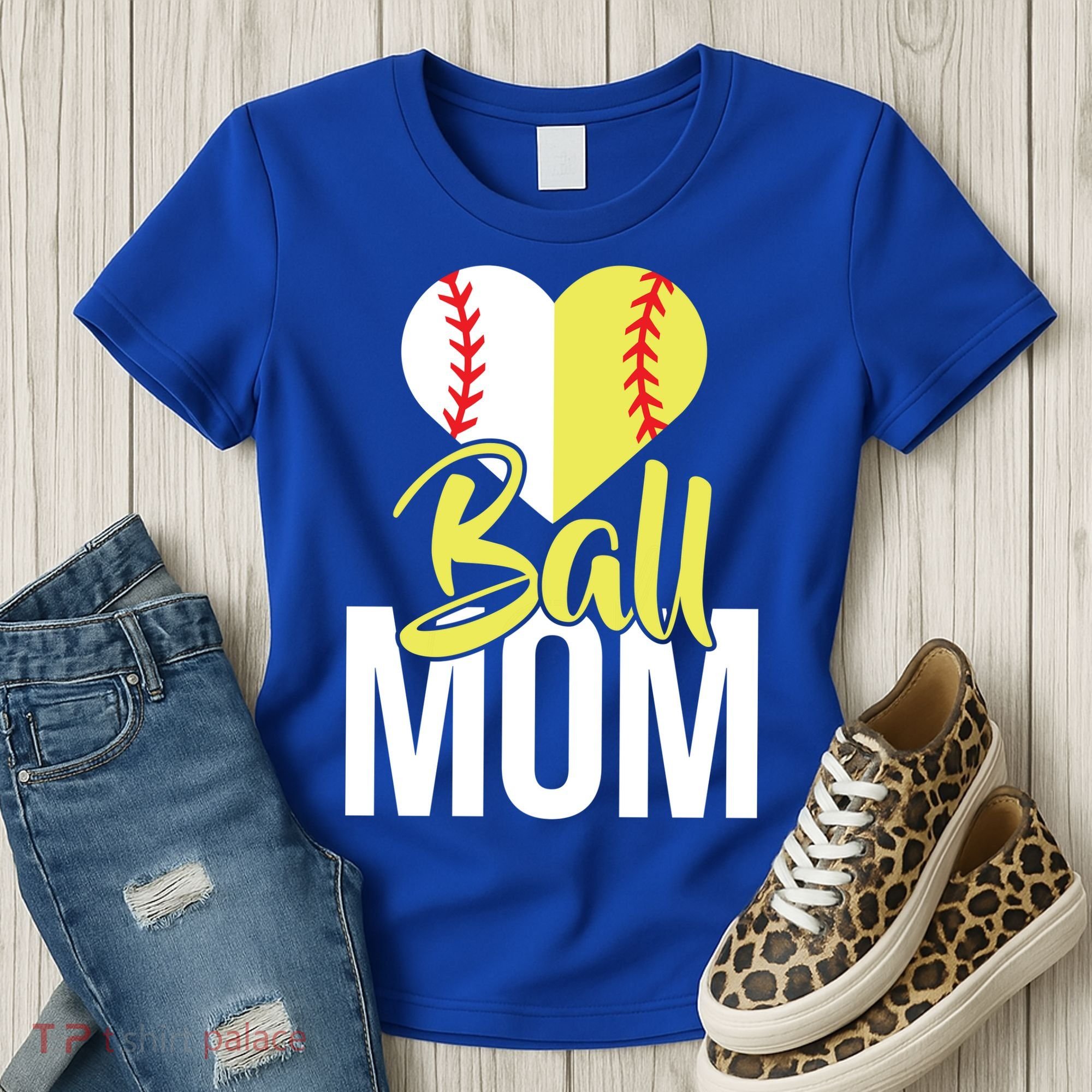 Love Baseball Mom  Women's T-Shirt