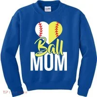 Love Baseball Mom  Kids Sweatshirt thumb 0