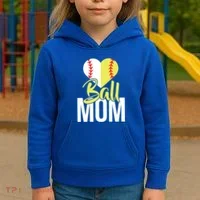 Love Baseball Mom  Kids Hoodie thumb 3