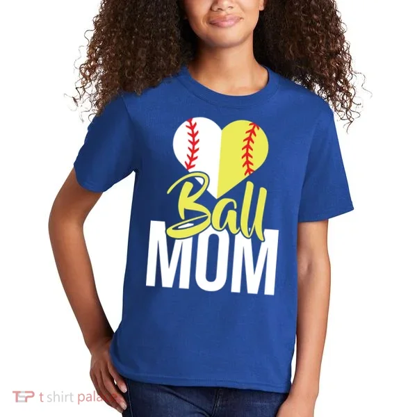 Love Baseball Mom  Kids T-Shirt